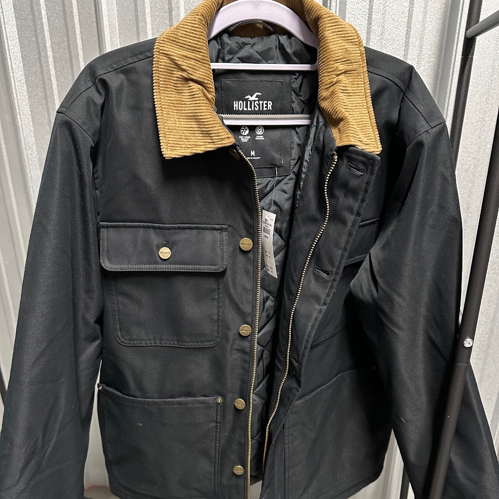 NWT Hollister Corduroy Collar Chore Jacket Size Medium